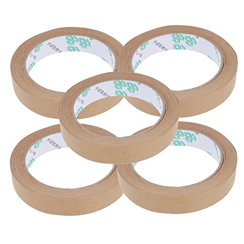 KICHOUSE 5 Stk Klebeband Aus Kraftpapier Kraftbänder Selbstklebendes Papierband Wasserdichtes Klebeband Kraftdichtband Wasserdichtes Band Wetterfestes Klebeband Band Schwere Kraftband von KICHOUSE