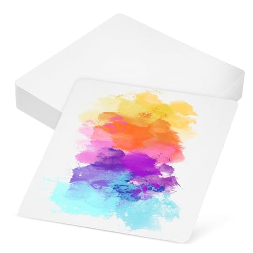 KICHOUSE 50 Stück Aquarellpapier Aquarellkarten Malpapier für Kinder Papier zum Malen von Kindern Kartonpapier Zeichenpapier Papier für die Aquarellmalerei Wasserzeichnungskarte Weiß von KICHOUSE