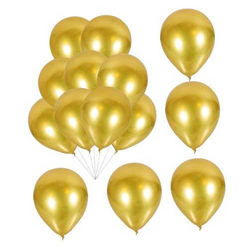 KICHOUSE 50 Stück Ballon aus Metall Heliumballon Partyballons dekorativer Luftballon große luftballons große ballons Party-Requisiten Luftballons für Geburtstagsfeiern Emulsion Golden von KICHOUSE