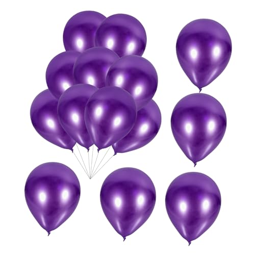 KICHOUSE 50 Stück Ballonanordnung Elektrischer Ballon Festivalballons Heliumballons Ballondekoration Party-layout-ballons Dekorativer Luftballon Hochzeitsballons Violett Emulsion von KICHOUSE