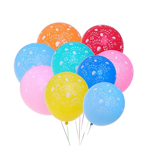 KICHOUSE 50 Stück Personalisierte Bedruckte Luftballons Für Geburtstagsdeko Und Partys Ideal Partyzubehör Mit Für Ballonständer Und Pumpe Für Luftballons Leuchtende Designs von KICHOUSE