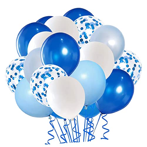 KICHOUSE 50Stücke Blaue Konfetti Luftballons Latexballons für Geburtstagsfeiern Hochzeiten und Babypartys Langlebig und Sicher Einfache Handhabung für Festliche Dekorationen KICHOUSE 50Stücke Blaue Konfetti Luftballons Latexballons für Geburtstagsfeiern Hochzeiten und Babypartys Langlebig und Sicher Einfache Handhabung für Festliche Dekorationen von KICHOUSE