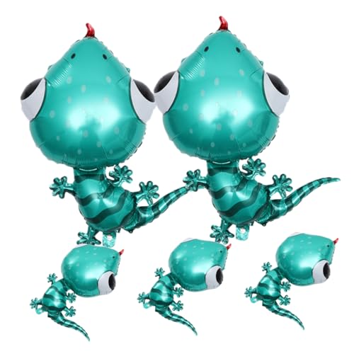 KICHOUSE 5st Tierischer Ballon Gecko-ballons Für Party Bezaubernder Folienballon Aufblasbare Folienballons Süße Tierballons Ballondekoration Folienballon-ornament Aluminiumfolie Blue von KICHOUSE