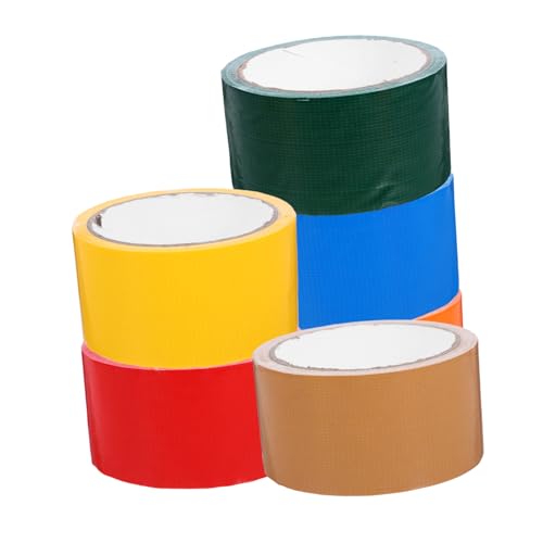 KICHOUSE 6 Rollen Farbiges Klebeband Bunte Klebebänder Verpackungsband Farbiges Packband Dekoratives Klebeband Wasserdichtes Band Starkes Klebeband Bastelband Süßes Klebeband Stoff von KICHOUSE