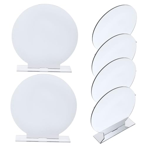 KICHOUSE 6 Sets Wiederverwendbare Sitzschilder Empfangstischnummernschild Silbernes Tischnummernschild Für Restaurant Leeres Acryl Tischschild von KICHOUSE