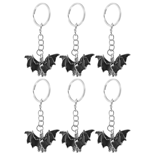 KICHOUSE 6 Stück Fledermaus Schlüsselanhänger Gepäckanhänger Halloween Taschenanhänger Schlüsselanhänger Armband Schmuck Schlüsselbänder Für Schlüssel Ladegerät Zubehör von KICHOUSE