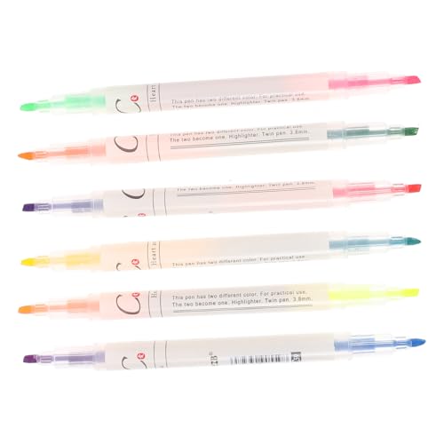 KICHOUSE 6 Stück Textmarker Sortiert Kompakter Markierstift Kompakter Buchmarker Schulbuchmarker Kompakter Scrapbook-marker Farben Schulsammelalbum-marker Schule Für Plastik KICHOUSE 6 Stück Textmarker Sortiert Kompakter Markierstift Kompakter Buchmarker Schulbuchmarker Kompakter Scrapbook-marker Farben Schulsammelalbum-marker Schule Für Plastik von KICHOUSE