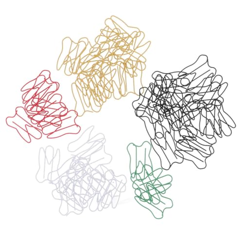KICHOUSE 60St Zahn-Büroklammer Memo-Clips Zahn-Lesezeichen-Clips kreative Büroklammer Zahnförmige Büroklammern Zahnförmige Papierklammern süßer Seitenmarker Einladungskartenclip Eisen von KICHOUSE