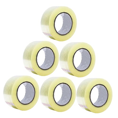 KICHOUSE 6Rollen Versandkarton Klebeband Transparentes Dichtungsband Hohe Viskosität Für Umzug Und Verpackung Superstark Und Geräuscharm Einfach Zu Handhaben von KICHOUSE
