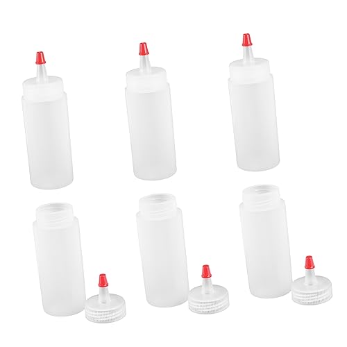 KICHOUSE 6St Leimflasche Holzleim Flasche leere Ketchupflasche Squeeze-Flaschen wiederverwendbare Nadelflasche leere Farbtuben dosierflaschen plastikflasche Messkolben Kapazität Spender von KICHOUSE