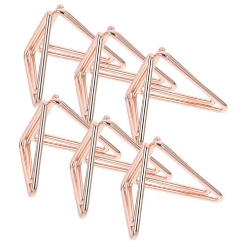 KICHOUSE 6St hochzeitsdeko schreibtisch organiser karten halter Tischdekorationen Tischkartenhalter für die Hochzeit Platzkartenhalter für den Tisch Memokarten-Clips Metall Rose Gold von KICHOUSE