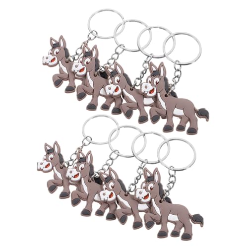 KICHOUSE 8 Stück Esel Schlüsselanhänger Esel Form Anhänger Esel Hängedekoration Esel Hängeanhänger Esel Anhänger Cartoon Hängeanhänger Simulation Esel Charms Schlüsselanhänger DIY von KICHOUSE