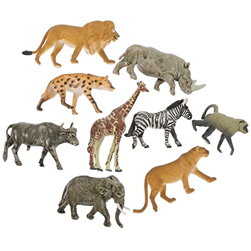 KICHOUSE 9St Afrikanische Tiermodelle Giraffenmodelle tierisches kognitives Modell Wohnkultur Spielzeug Ornament Cartoon-Figuren Hunde-Tierfiguren Karikatur Dekorationen von KICHOUSE
