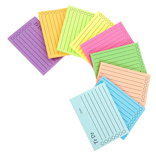 KICHOUSE 9St Fluoreszierende Haftnotizen stule schreibwaren set notepad Notizblöcke für den täglichen Gebrauch farbige Aufkleber selbstklebende Memo-Aufkleber tragbare Memo-Aufkleber Papier von KICHOUSE