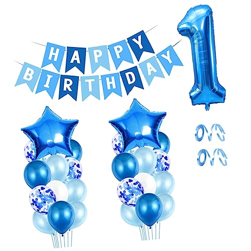 KICHOUSE Miner Gamer Kindergeburtstag Ballons Set 1 Set Dekorative Folienballons Zahlenballons Für Geburtstagsfeiern Zahl 1 Partybedarf Luftballons Für Geburtstagsdekoration Und Feierlichkeiten von KICHOUSE