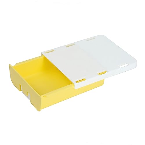 KICHOUSE Aufbewahrungskiste Schreibtischablage Waschtisch Schublade Kommode aufbewahrungsdose storage boxes versteckter Desktop-Organizer Stifthalter unter dem Schreibtisch Plastik Yellow von KICHOUSE