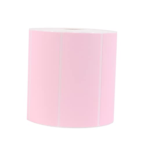 KICHOUSE Aufkleberpapier Klebeetiketten abnehmbares Namensetikett abziehbarer handgeschriebener Aufkleber Inventar Aufkleber behälter boxen kreis aufkleber selbstklebendes klebeetikett Rosa von KICHOUSE