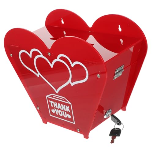 KICHOUSE Box Spendenbox Tischdeko Schlitz Deko Schreibtischzubehör Postsammlung Schreibtischzubehör Vorschlagszubehör Schlüssel Hochzeit Büro Spenden Groß Rot Acryl KICHOUSE Box Spendenbox Tischdeko Schlitz Deko Schreibtischzubehör Postsammlung Schreibtischzubehör Vorschlagszubehör Schlüssel Hochzeit Büro Spenden Groß Rot Acryl von KICHOUSE