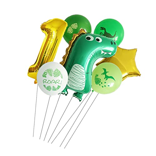 KICHOUSE Dekorative Dinosaurier Ballons Für Kindergeburtstage Geburtstagsballons Mit Dinosauriermotiv Cartoon Dino Folienballons Zur Partydekoration Set Für Fröhliche Feiern von KICHOUSE