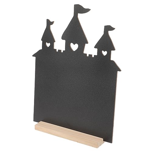 KICHOUSE Mini-Tafelschilder mit Ständer Desktop-Nachrichtenbrett kleines Tafelschild Kreidetafel Schild write board Holztafel Kreidetafel Staffelei Zeichen kleine Kreidetafel hölzern Black von KICHOUSE