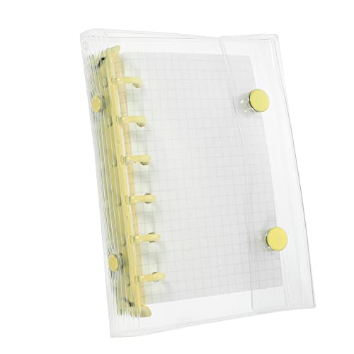 KICHOUSE Mini-ordner Leer Notizbuch Für Klares Notizbuch Kleines Spiralheft Notebook-schlüsselanhänger Kleiner Notizblock Mini-notizblock Taschennotizbuch Mini-whiteboard Pvc Yellow von KICHOUSE