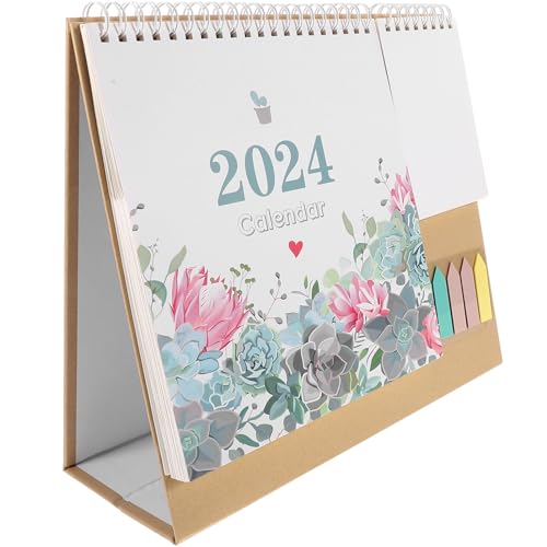 KICHOUSE Minikalender für den Täglichen Gebrauch Stehender Kalender Kleiner Kalender Stehender Kalender Staffelei Kalender Tischdekorationen Dekorativer Monatskalender Kalender von KICHOUSE