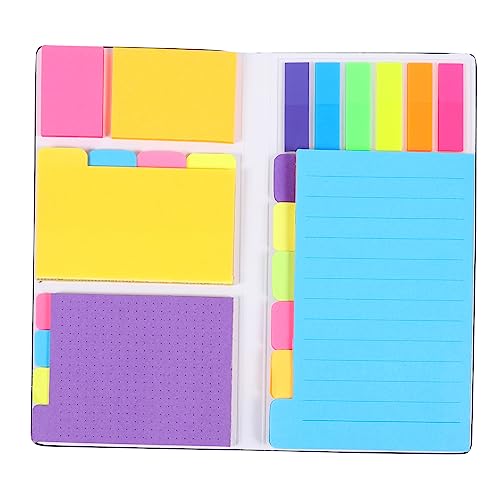 KICHOUSE Notizbuch Tagebuch Agenda Notizblock Pu-notizblock Farbige Etiketten Taschenteiler Aufkleber-etiketten Bürobedarf Notizen Lesezeichen Zeitplan Handbuch Mehrzweck-notizbuch Colorful von KICHOUSE