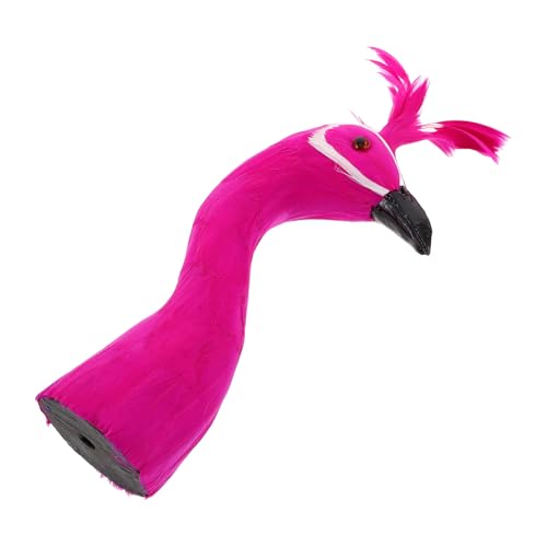 KICHOUSE Pfau Kopf Modell Pfauenkopf Modell Dekorative Tischdeko Party Dekoration Elegante Tischdeko wohnaccessoires Pfau Kaminskulptur Heimdekoration Pfauenmodellkopf Feder Rosy von KICHOUSE