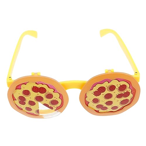 KICHOUSE Pizzagläser Kleine Brillenstütze Neuartige Party-sonnenbrille Requisiten Für Fotoautomaten Weihnachtswitzige Brille Neujahrsparty-brillen Valentinstag Brille Prop Kostümbrille Abs von KICHOUSE