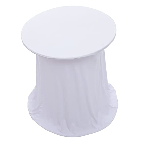 KICHOUSE Rock für Cocktailtische Tischdecken abwischen Runde Tischdecke Schwimmbad Round Table Cloth obrus NA stół do salonu Cocktail-Bankett-Tischdecke dekorative Tischdecke Polyester Weiß von KICHOUSE