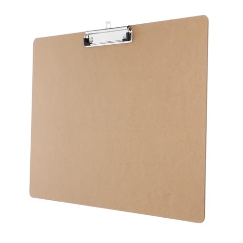 KICHOUSE Schreibtafel Aus Sperrholz Klemmbrett Schwer Aktenklammer Für Papiere Board-clip-ordner Layout-zwischenablage Büro-klemmbretter Küchenklemmbrett Clipboard-ordner Khaki Metall von KICHOUSE