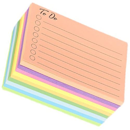 KICHOUSE Schul Memo Pads Tägliche Verwendung Notizpolster Bücher mit Linierten Haftnotizen Pastelllinierte Post Stickies Selbstklebende Memo Pads Beachten Sie die Versorgung Notizblöcke von KICHOUSE