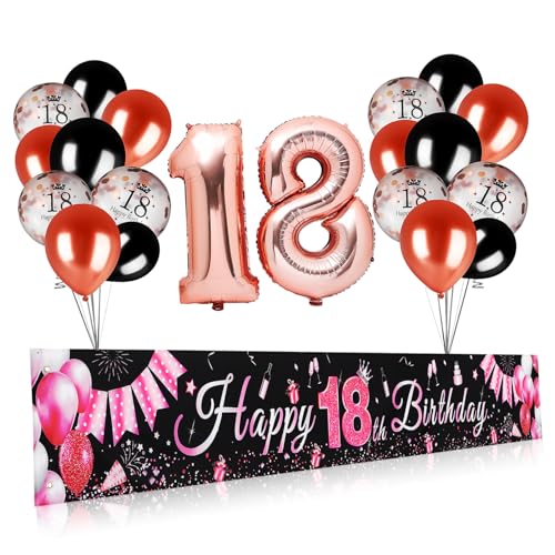 KICHOUSE Set Geburtstagsdekorationen 1 Set Hängedeko Luftballons Happy Birthday Banner Und Party Ornamente Für Unvergessliche Feiern Ideal Für Kindergeburtstage Und Jubiläen von KICHOUSE