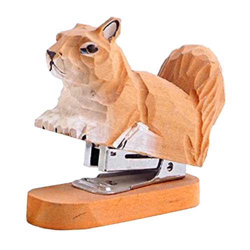 KICHOUSE Tierhefter Tier-hefter-statue Hefter Für Bürotiere Eichhörnchenhefter Tierdruck-hefter Tischtier Eichhörnchen Hefter Tier-eichhörnchen-hefter Hefter in Tierform Edelstahl Yellow von KICHOUSE