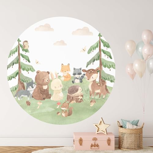 KIDSMOOD - Wandsticker für Kinder- & Babyzimmer Wanddeko für Mädchen & Jungen Aquarell XXL Wandtatoo als Deko für Kinderzimmer Ideale Geschenke für Kinder und Babys [100 cm] von KIDSMOOD