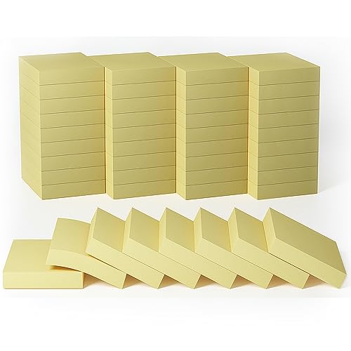 36 Blöcken 50 x 38 mm Classics gelbe Haftnotizen, selbstklebende Post-Notizblöcke Sticky Notes Büronotizen,80-Blätter/Pad von KIFZM