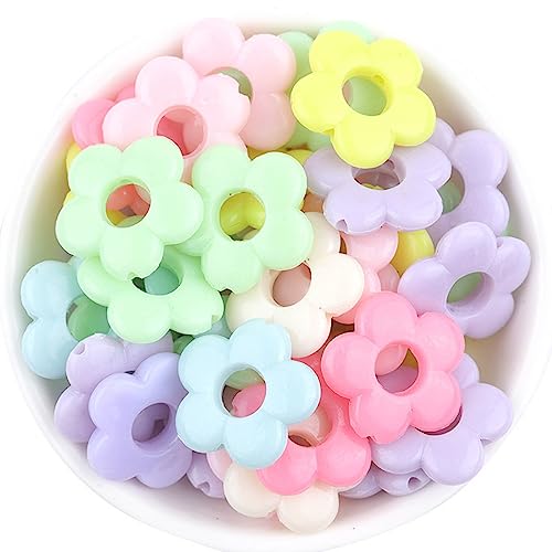 KIIFENG Blumen-Charm-Perlen-Set für Schmuckherstellung, 19 x 19 mm, kleine Löcher, 50 Stück/Set, 19 x 19 mm von KIIFENG