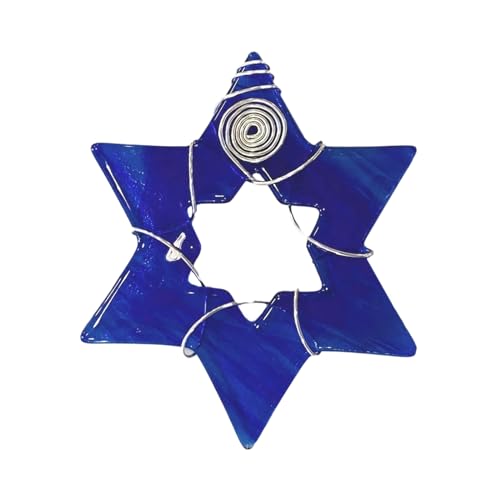 KIIFENG Hanukkah-Stern-Anhänger aus Acryl, hängende Ornament-Dekoration, kreativ, festlich, Charm-Dekoration für Party, Urlaub, Feiern von KIIFENG