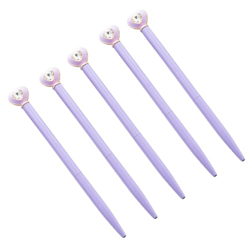 KIIFENG Kugelschreiber, 6 Stück, Herz-Kugelschreiber, Kristall, Signierstift, Drehbewegung, Signaturstift, 1,0 mm Spitze, reibungsloses Schreiben, Business-Geschenkstift von KIIFENG