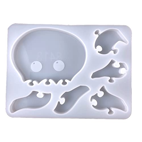 KIIFENG Tier-Puzzle-Form, Kristallharz, Kleber, Tropfenform, Oktopus-Puzzle, Epoxid-Gussformen, Lernspiel für Kinder von KIIFENG