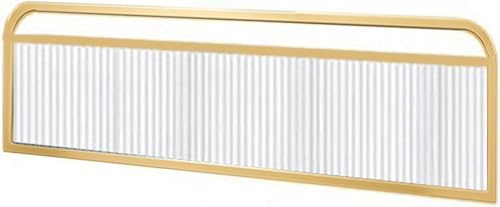 KIJyfgTR Trennwände for Essbereiche, Restaurant-Arbeitsplatten, Schmiedearbeiten, gestreifte Glas-Dekortrennwände, Schreibtischteiler(Gold,9.8x27.5in) von KIJyfgTR