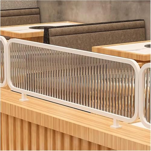 KIJyfgTR Trennwände for Essbereiche, angehobener Hot Pot Aisle Countertop Desk Divider, 30 cm niedriger Zaun(White-b,30x100cm) von KIJyfgTR