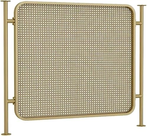 KIJyfgTR Trennwände for Essbereiche, lichtdurchlässige Sichtschutzplatte, Rattan-Weberei, dekorative Trennwände for Restauranttische(Gold,35.4x27.5 in) von KIJyfgTR