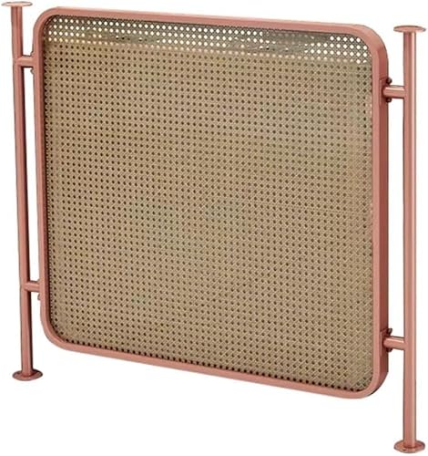 KIJyfgTR Trennwände for Essbereiche, lichtdurchlässige Sichtschutzplatte, Rattan-Weberei, dekorative Trennwände for Restauranttische(Pink,35.4x35.4 in) von KIJyfgTR