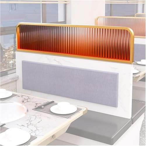 KIJyfgTR Trennwände for Essbereiche Farbverlauf Glas Restaurant Dekorative Trennwände Erhöhte Gang Schreibtisch Trennwand(11.8x35.4in) von KIJyfgTR