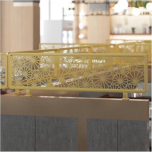 KIJyfgTR Trennwände for Essbereiche Ironwork Büro Countertop Schreibtisch Trennwand 30cm Niedriger Zaun(Gold-b,50cm) von KIJyfgTR