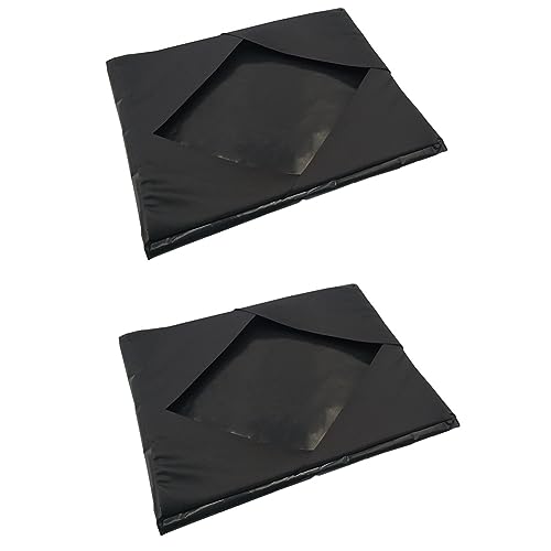 KIKAPA 2 x Wärmepress-Abdeckungen, wiederverwendbar, antihaftbeschichtet, zum Schutz von Sublimationsdruckmaschine (schwarz, 38,1 x 38,1 cm), einfach zu bedienen von KIKAPA