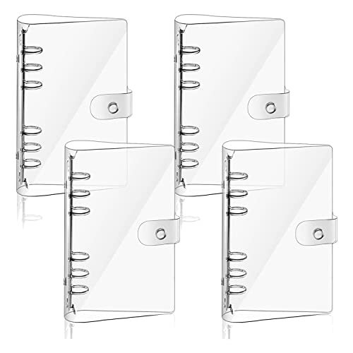 KIKAPA A6-Ordner, Kunststoff, transparent, weiches PVC, 6 Ringe, Budget-Ordner, nachfüllbar, Planer, Einband, Schutz von KIKAPA