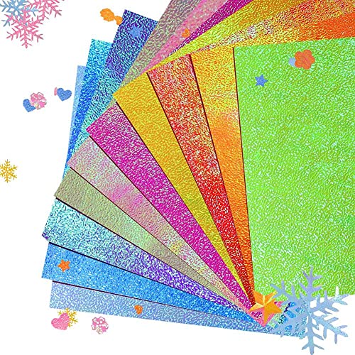 KIKAPA Glitterpapier Glanzpapier für - 150 Blatt buntes Papier, quadratisch, faltbar, für DIY-Fähigkeiten von KIKAPA