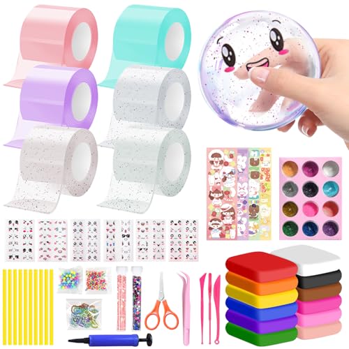 Nano Tape, 70 Stück Nano Tape Bubbles Kit, Nano Tape Bubbles Set, Magie Nano Klebeband, Blowing Bubble Tape, DIY Nano Doppelseitiges Klebeband, Traceless Adhesive Nano Tape for Making Bubbles von KIKVTER